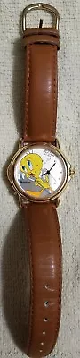 Woman's Mel Blanc Gold Tone Analog Quartz Voice Watch ~ Needs Battery Brown • $12