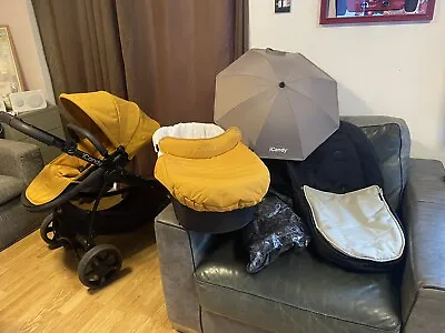 ICandy Strawberry 2 Pushchair Carrycot Footmuff Parasol Raincover Accessories • £240