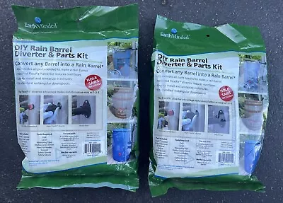 EarthMinded DIY Rain Barrel Diverter & Parts Kits (barrel Not Incl) TWO KITS. • $55