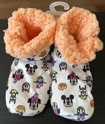 NEW Disney Halloween Slippers Child 2T-4T Soft Mickey Minnie Goofy Donald Daisy • $5.25