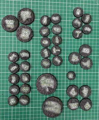 £65 • Buy Custom Necron Bases - Painted And Unpainted - Warhammer 40,000/ 40k Indomitus