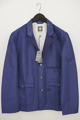 Men G-Star Blazer Cotton Blue Hunter 3D Cropped Size EU56 UK/US46 2XL QEA264 • £83.99