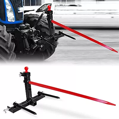 3 Point Hay Bale Spear Trailer Hitch Receiver Cat 1 Tractor With Gooseneck Ball • $269.99