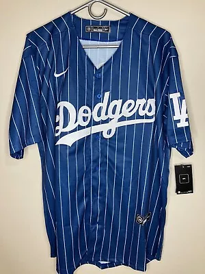 Stitched Blue Striped Shohei Ohtani L.A Dodgers Jersey #17 Large Alternate • $50