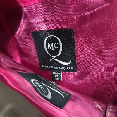 $100 • Buy Alexander Mcqueen Fuchsia Ladies Dress In Italian 42 Stunning Condition Like NEW