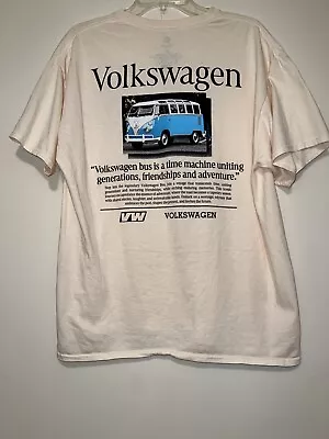 New Volkswagen Official Licensed Blue Bus Van Men’s Size XL  Beige T-Shirt • $29.99