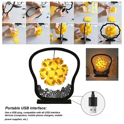  Qishine LED Paper Lantern Paper Carving Lamp Kit • £0.99