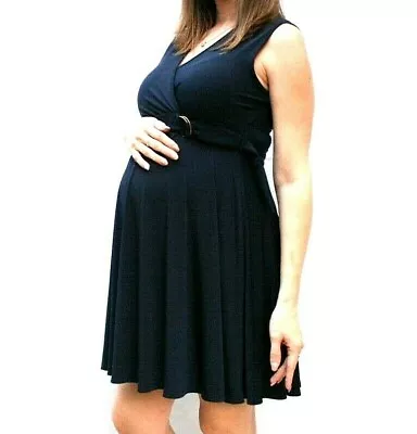 Maternal America Womens Dress Navy Blue Size Small Maternity Soft Msrp $119 Nwot • $28.64