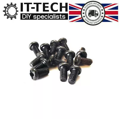 £1.35 • Buy M2 M3 4mm 5mm 6mm Thread Pozi Pan Head Machine Steel Screws Black Bolts