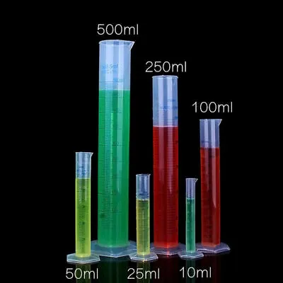 Plastic Measuring Cylinder Graduated Cylinders Lab Supplies Laboratory Tools • £2.54