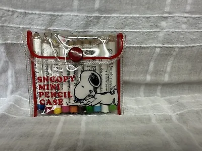 Vintage SNOOPY Mini Colored Pencil Case  Butterfly 1950’s 1958 • $19.99