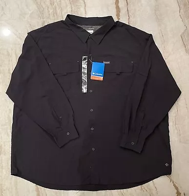 NWT COLUMBIA Silver Ridge Omni-Shade - Long Sleeve Shirt - Vented  Men's 4T Blk • $25