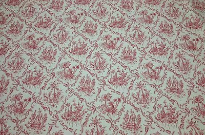 P Kaufmann Tropical Red Diamond Print Pillow Furniture Fabric 8 Yards 54  W • $76