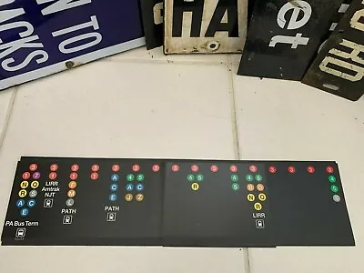 Vintage Mta Tapeover Mylar Sign Lirr Path #1 #3 #7 #a #j #z Ny Nyc Subway Lines • $84.99