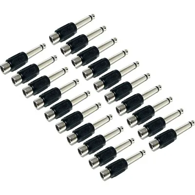 20 Pack RCA Female To 1/4  Male Mono Audio Converter Adapters NEW • $11.95