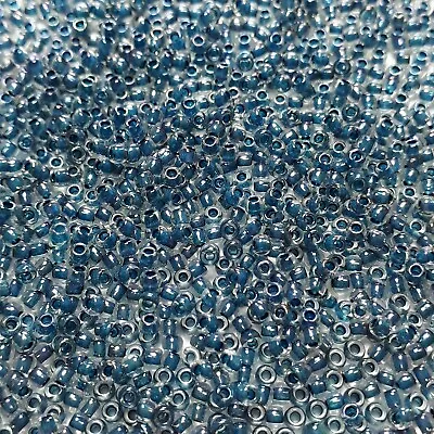 10g Luster Crystal - Capri Blue-Lined TOHO Seed Beads Japanese 11/0-188 • £2.70