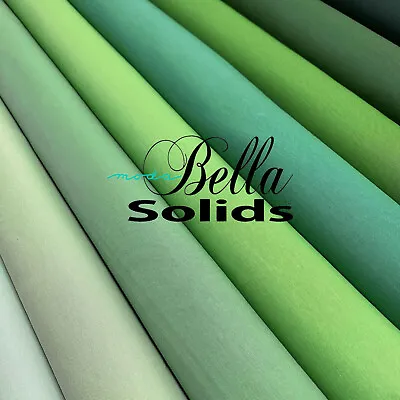 MODA  BELLA 9900  SOLID COTTON Green Tone Group1 By The 1/2 Yard • $3.70