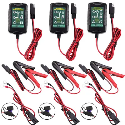 $57.99 • Buy 3 Packs Battery Charger Maintainer Trickle 6V 12V 1.5A Car Automatic Motorcycle