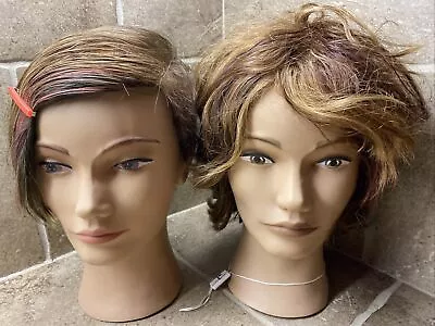 2 PIVOT POINT Erika 100% Human Hair Mannequin Head Dyed Hair • $29.99