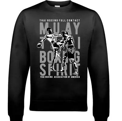 Muay Thai Boxing Spirit Mens Martial Arts Sweatshirt Training Top MMA Kick Mixed • $26.51