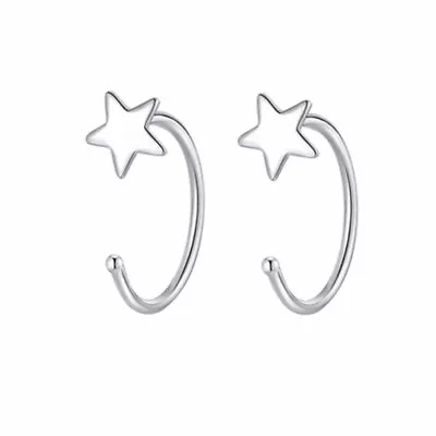 925 Sterling Silver Half Hoops Earrings Tiny Hug Huggie Earrings For Women Men • $13.99