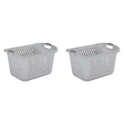 2.7 Bushel Jumbo Plastic Laundry Baskets With Carrying Handles  White 2 Pack • $26.83