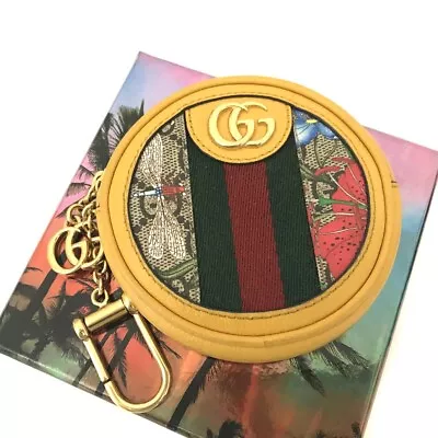 GUCCI Ophidia GG Flora PVC Leather Coin Purse Wallet/4X0932 • $12.50