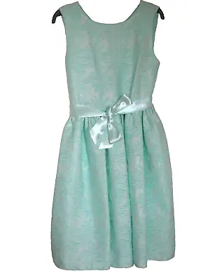 Girls Dashing & Dainty Jacquard Prom/bridesmaid Dress Aqua Size 5-6 Years Occa • £21.50