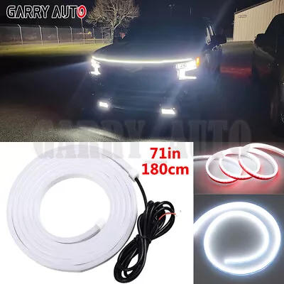 71in Car LED Hood Flowing Strip Light Engine Cover Trim Daytime Running Light  • $15.95