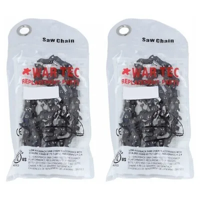 Pack Of 2 3/8 Pitch 043 Or 1.1mm Gauge 52 Drive Link Chainsaw Chain 3975 • £17.16