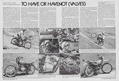 1974 Honda XL 125 Enduro Motorcycle Vintage Magazine Road Test Article Ad MT 125 • $3.50
