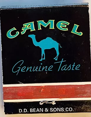 Vintage Match Book  CAMEL CIGARETTES Genuine Taste  Black-Camel Wings Insignia • $1.15