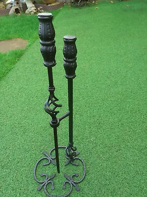 Solid Wrought Iron Poker And Stand • £30