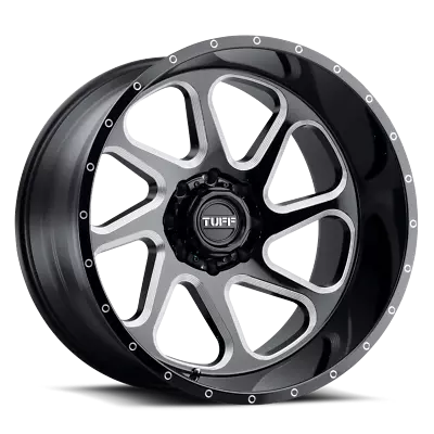 Tuff AT T2B (Left) 24x14 -72 Gloss Black Milled Wheel 8x170 (QTY 1) • $627