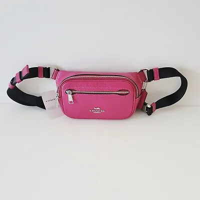 Coach CL479 Pebbled Leather Mini Belt Bag Sling Fanny Pack Bright Violet • $118.25