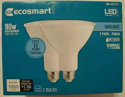 EcoSmart LED 90W/13W PAR38 Daylight 5000K 1050 Lumens Wet Rated-564855-Save 2+ • $8