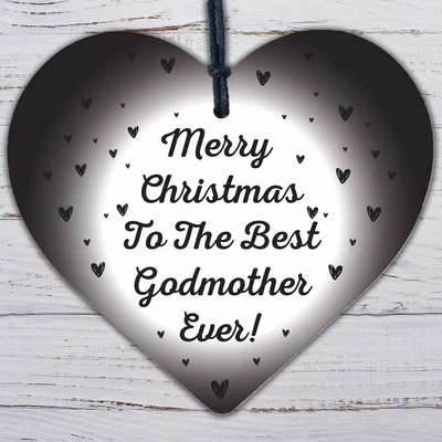 £3.99 • Buy Godmother Gift For Christmas Heart Godparent Christening Gift Mum Sister Gift