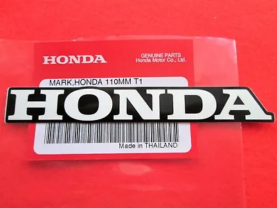 £3.95 • Buy GENUINE Honda 110mm Bike Decal Sticker White Black