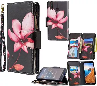 Vivo Y12 Case Printed Multi Card Zip Pocket • $13.50