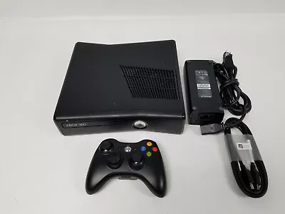 Microsoft Xbox 360 S Console 1439 (4GB No HDD) W/Controller Cables Adapter • $69.99