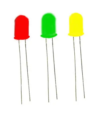 Light Emitting Diodes 5mm LED Pack Of 10 Red Yellow Green Colour Light Signals  • £1