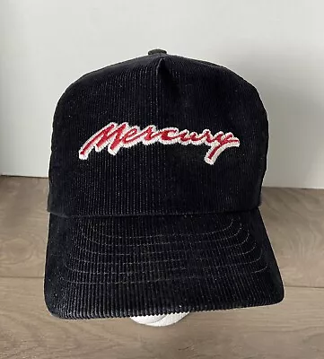 Vintage Mercury Outboards Corduroy Cap Boat Trucker Hat Snapback • $11.99