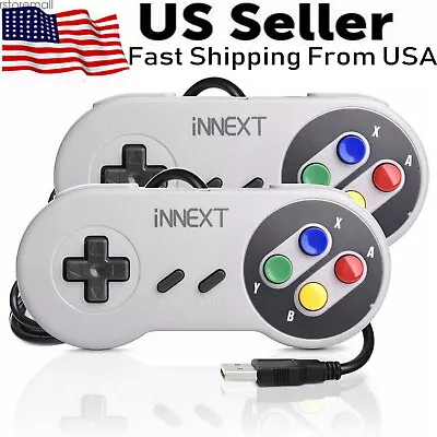 2Pcs SNES Retro USB Wired Controller Gamepad Joystick For PC MAC Win Raspberry • $6.99