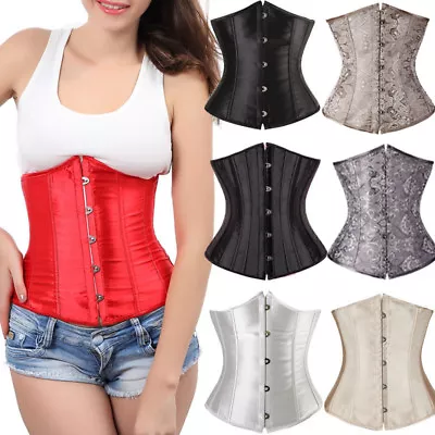 £11.79 • Buy Women Underbust Waist Training Corset Cincher Plus Size Basques Boned Shaper DHM