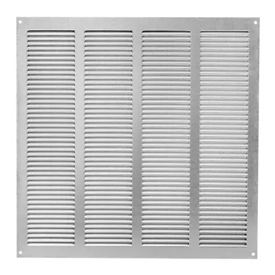 Galvanised Steel Air Vent Grille 400mm X 400mm Fly Screen Flat Louvre Duct Cover • £24.99