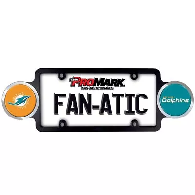 Miami Dolphins Automotive License Plate Frame With Team Badges • $19.95