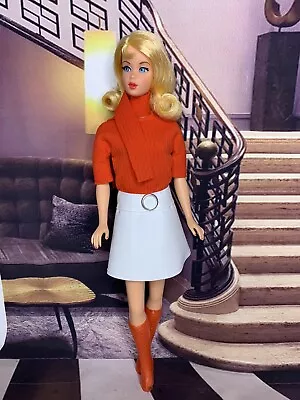 Handmade Mod Barbie Clothes Dress + Boots Fits Vintage /tnt /silkstone /mtm Doll • $29.99