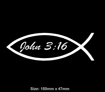 John 3:16 Vinyl JDM Ute Car 4x4 Decal Sticker Jesus God Christian Church Bible • $4.99