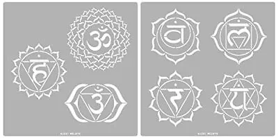 £23.45 • Buy #149 Chakra Mandala Wall Stencils Yoga Symbols For Meditation Om Metal