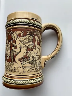 Antique Mettlach Villeroy & Boch Stein Bacchus Draught 2035 1898 .3 Liter NO LID • $99.99